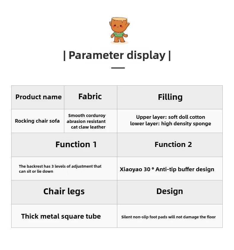 Lazy Sofa,Dog House,Rocking Chair,Home Living Room,Balcony, Folding Chair, Can Sit or Lie Down, Nap Time, Single Folding Chair