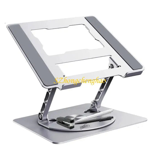 Adjustable Computer Stand Foldable Laptop Bracket for Desk Aluminum Computer Stand with 360 Degree Rotating Base 601D