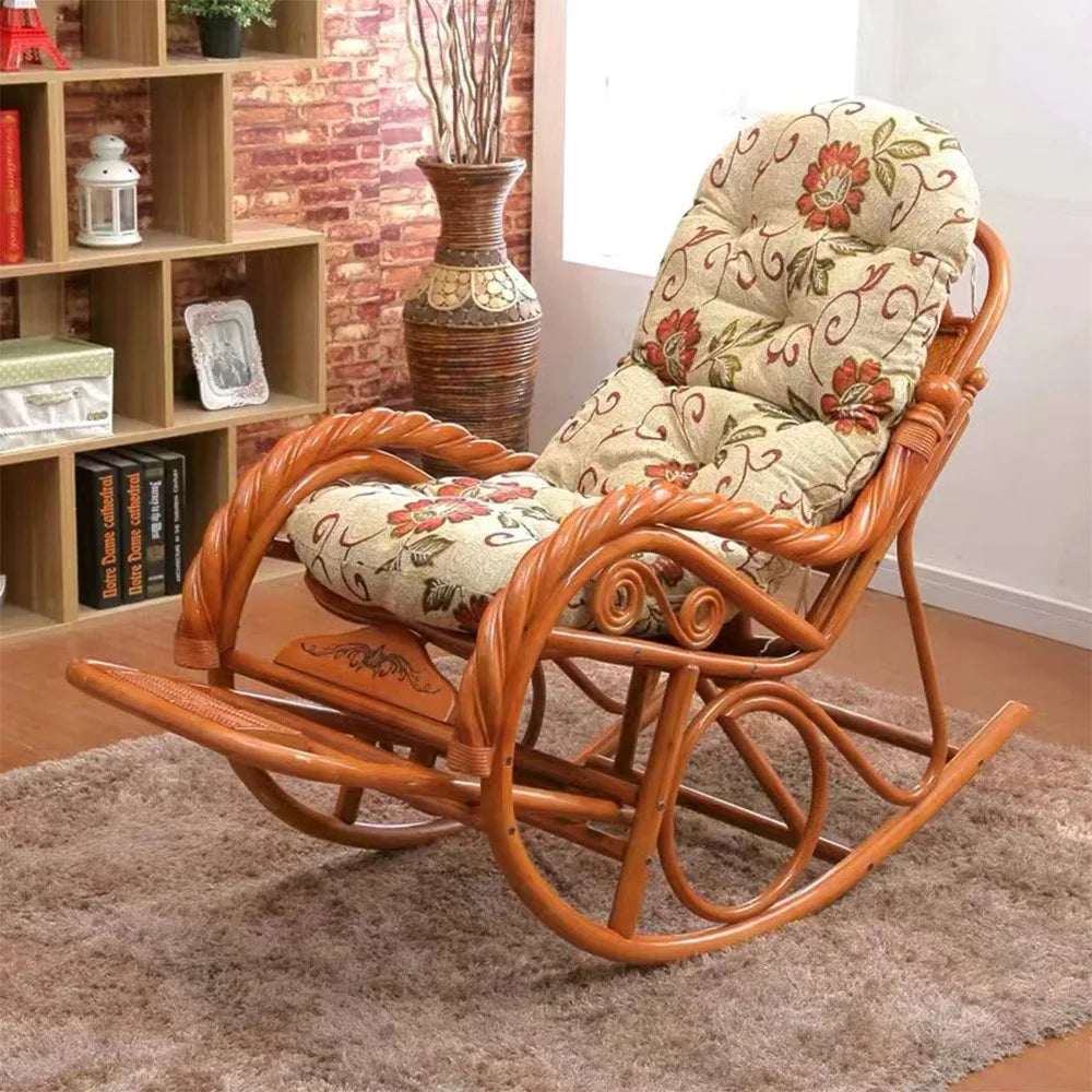 Style Interior Outdoor Living Room Furniture Natural Rattan Rocking Chair