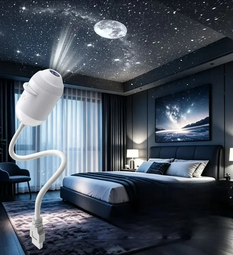 USB 2-in-1 Ambient Projection Light with Adjustable Focus Wide Range Coverage Multiple Scene Modes Perfect for Mood Lighting