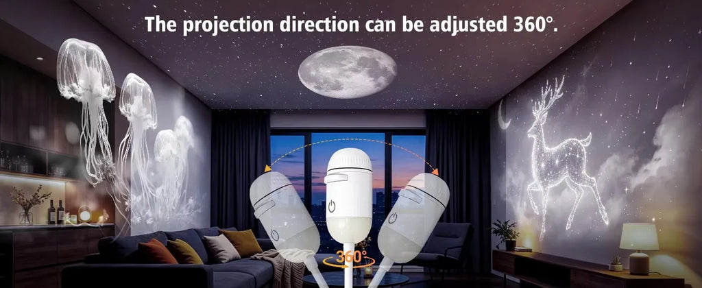 360° Flexible Galaxy Star Projector Ambient Light 30-in-1 Planetarium Night Light USB LED Ceiling Lamp for Bedroom Home Decor