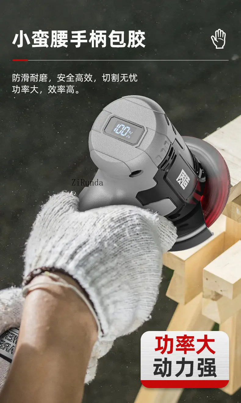 Mini angle grinder, genuine polishing machine, hand grinder, lithium electric cutting machine, household handheld small