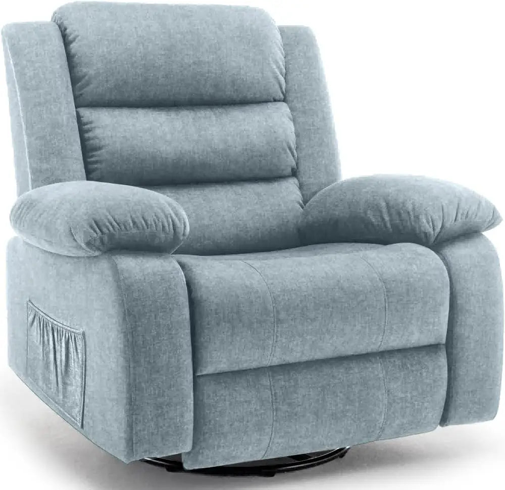 Luxury Reclining Chairs, Spacious Rocking Seats, Massage Heat Function, Full Rotation Nursery Rocker
