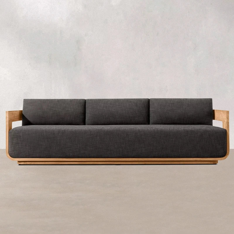 Teak Solid Outdoor Furniture For Garden Sofa Courtyard Park Hotel Leisure Villa