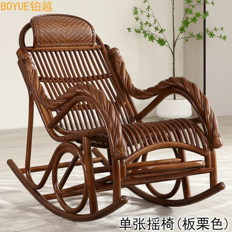 Balcony    lazy rocking recliner old-fashioned elderly high-end  woven free  household rocking