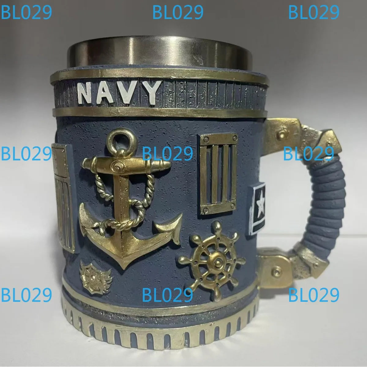 Mug Creative Resin Stainless Steel Water Cup Personalized Wine Glass Gift Decorative Ornament