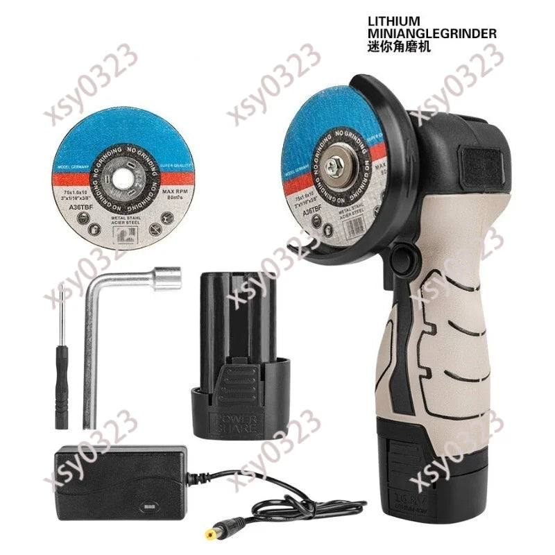 16.8V Cordless Angle Grinder Portable Lithium Battery Polishing Cutting Power Tool