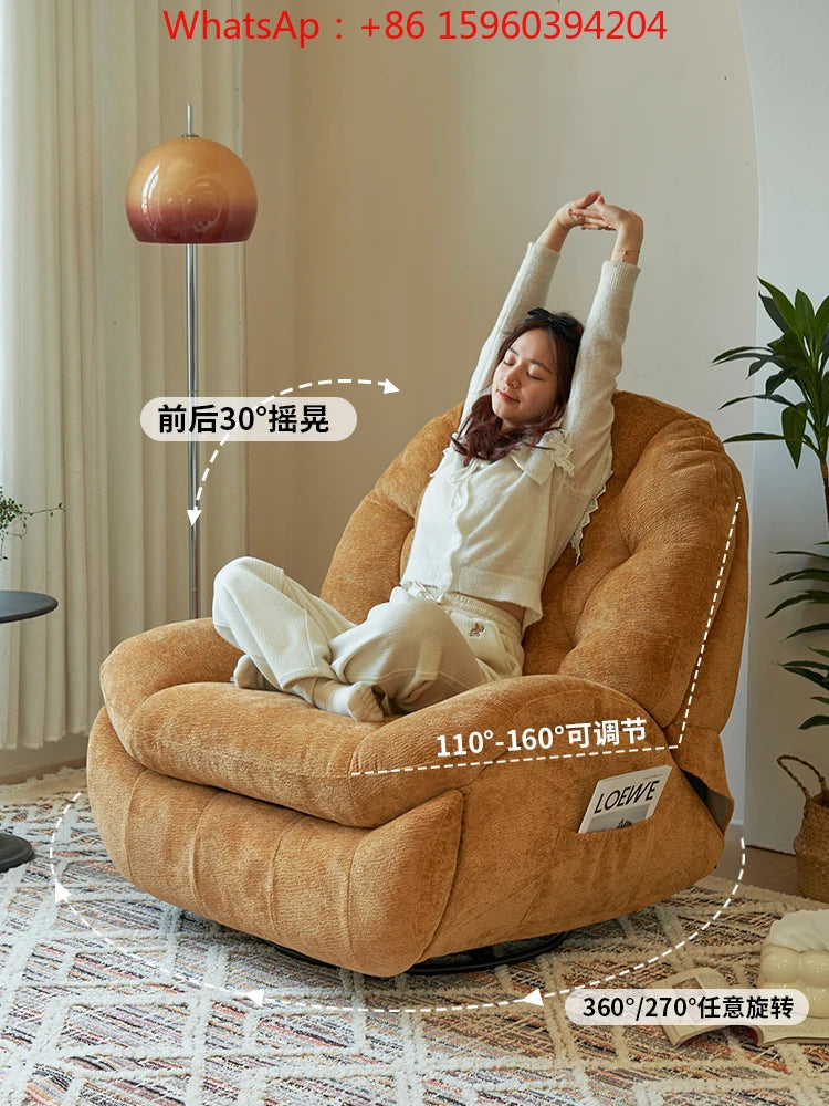 Electric single sofa, modern living room and bedroom chair, sleeping rocking chair sofa, multi-functional leisure lounge chair