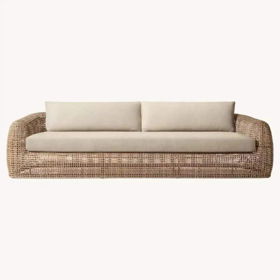 Customized Modern Aluminum Outdoor Rattan Sofa Set Garden Dining Furniture for Living Room Hotel Villa