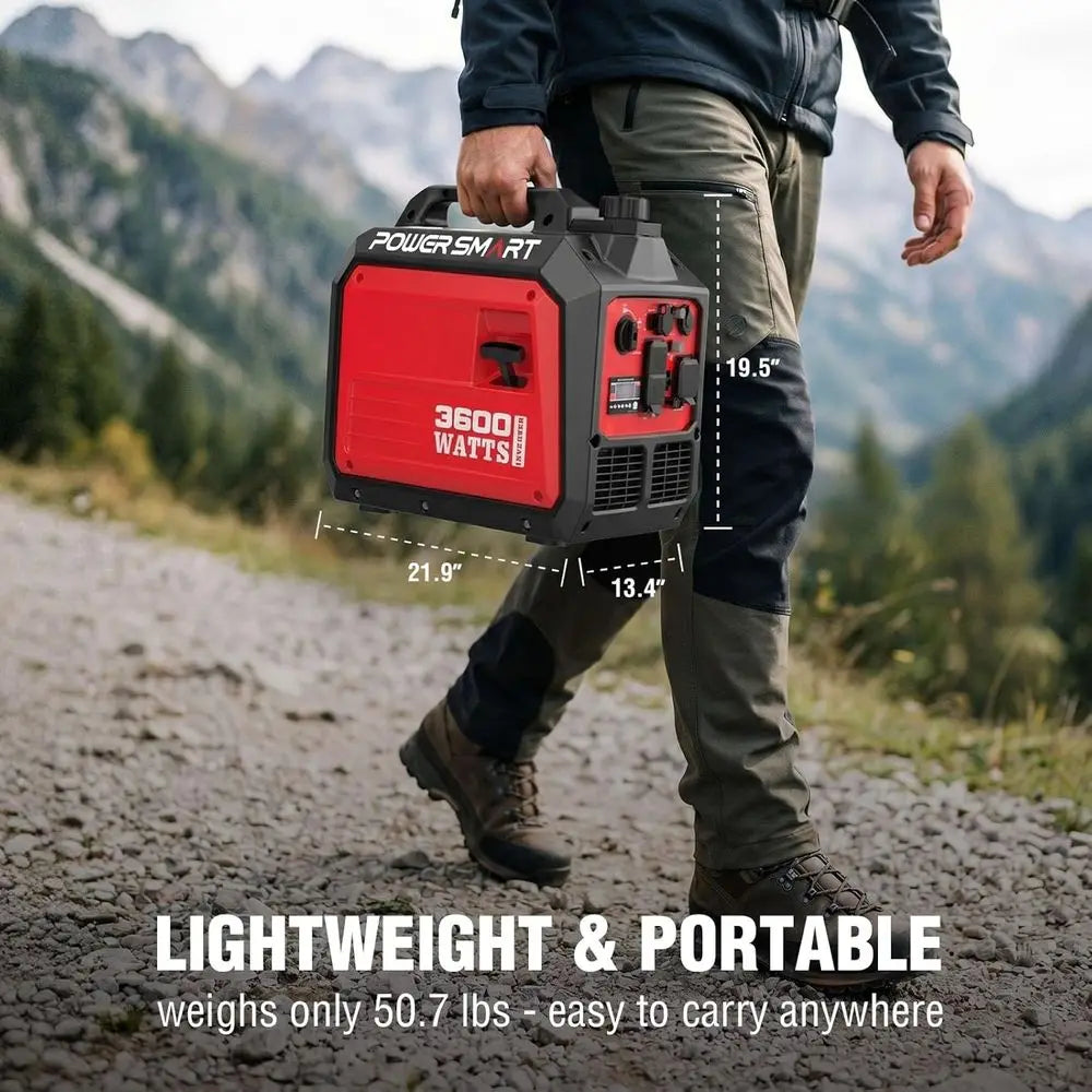 3600W Portable Inverter Generator with Quiet Tech for Camping, RV, and Home