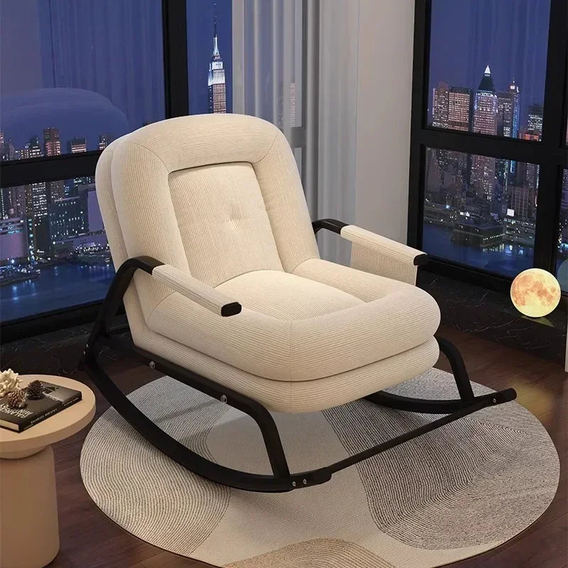 Swinging Chair Adults Can Sleep Creamy Style Dog House Rocking Chair Single Lazy Person, Home Small Sofa