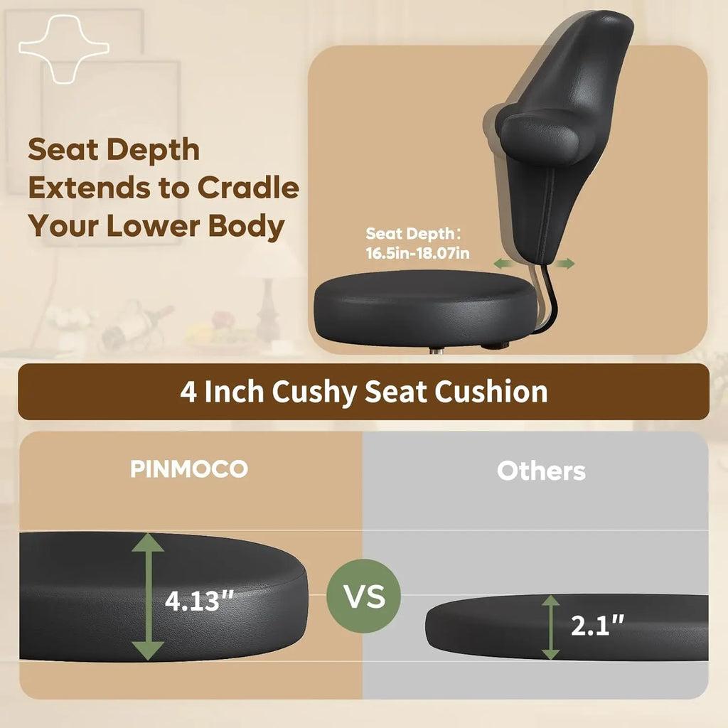 Ergonomic Cross Legged Office Chair Extra Wide for ADHD and Meditation, Kneeling Chair with 360° Swivel Wheels and, Custom