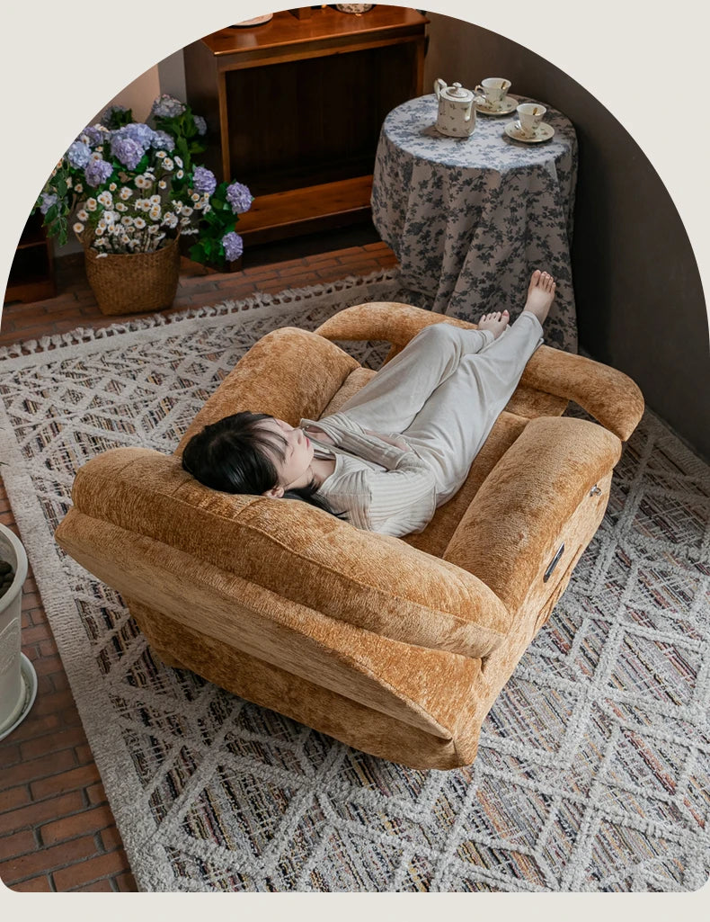 Massage Heating USB Sofa Luxury RotatableVoice Control Single Small Chaise Couch Lounge Modern Velvet Divano Soggiorno Furniture