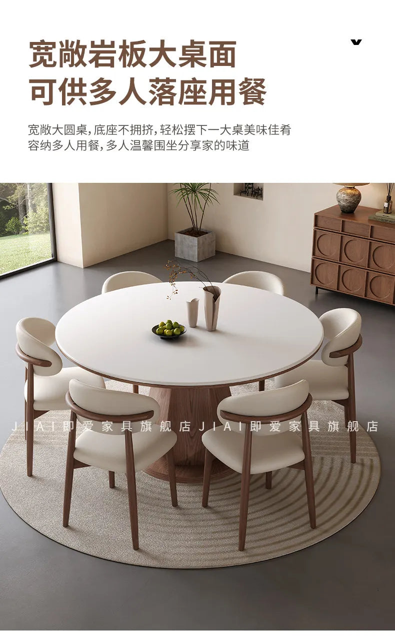 Extra Turntable Dining Table Together Friend Convenience Design Dining Table Modern Simple Home Furniture Mesa De Comedor XY40CZ