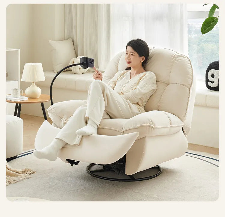 Living Room Single Sofa Fabric Living Room Multi Functional Rocking Chair Lazy Sofa Floor Seat Chaise Lounges Hotel Furniture
