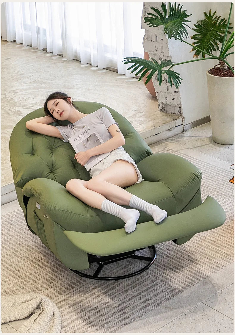 !@Modern Single Lazy Rocker Recliner Chair for Home Dining Bedroom Hotel Manual Adjustment Multifunction Living Room Furniture