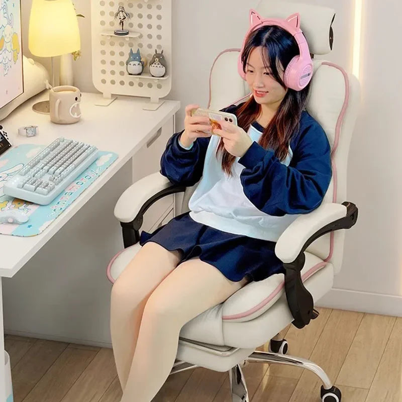 Gaming Chair Reclining Swivel Computer Desk Chair with High Back Support Streamer Live Broadcasting Office Chair for Home
