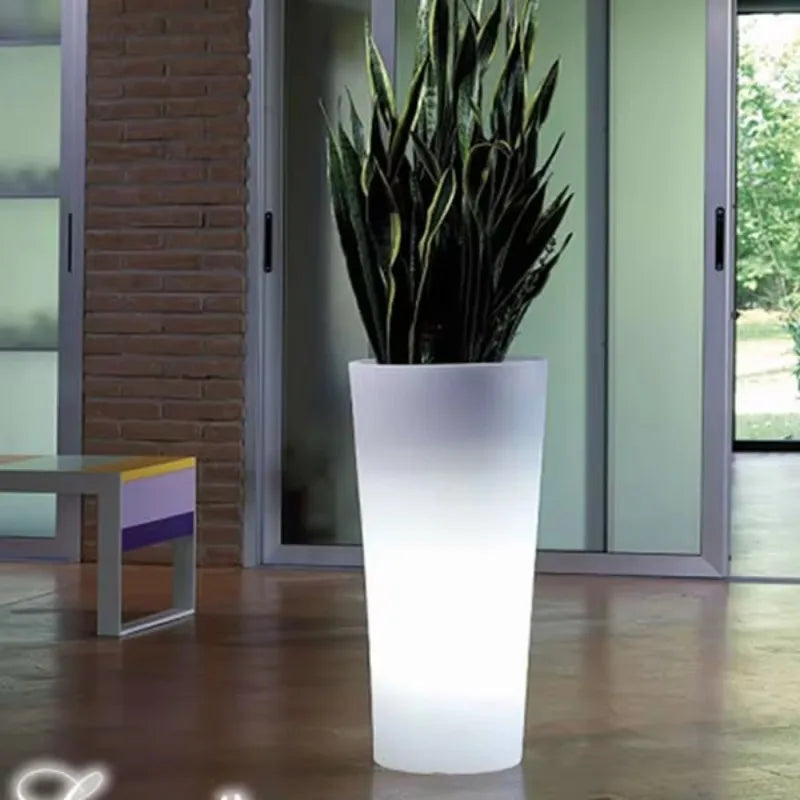 Luminous light outdoor led lighting flower plant pot color-changing  garden flower t water proofhome furniture pot