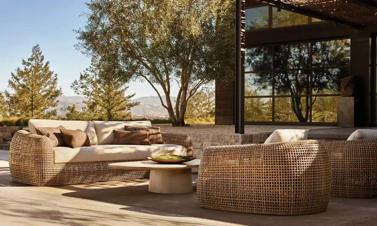 Customized Modern Aluminum Outdoor Rattan Sofa Set Garden Dining Furniture for Living Room Hotel Villa