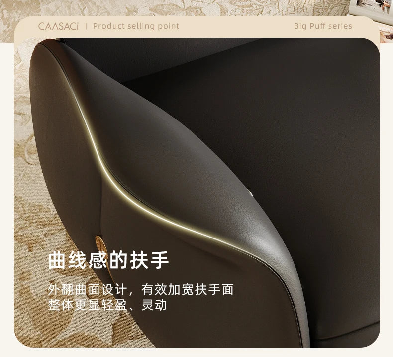 Modern Luxury Aesthetic Single Leather Sofa Lazy Recliner Couch Home Furniture Electric Italian Designer Sofa