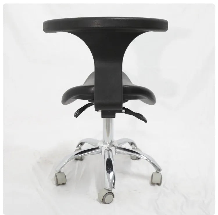 Dental Stool Adjustable Chair with Backrest Barber Salon Rolling Stool with Silent Casters Beauty Tattoo Stool Hydraulic Lift
