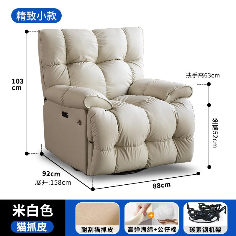 Space Multifunctional Single Sofa Living Room Leisure Cloud Lazy Sofa Sleeping and Reclining Electric Massage Rocking Chair