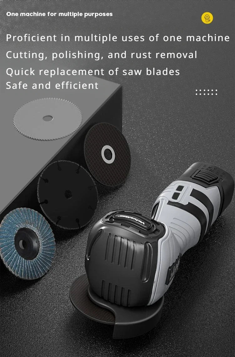 16.8V Cordless Electric Angle Grinder 9000r/min Lithium Battery Mini Polishing Grinding Machine Diamond Cutting Power Grinder