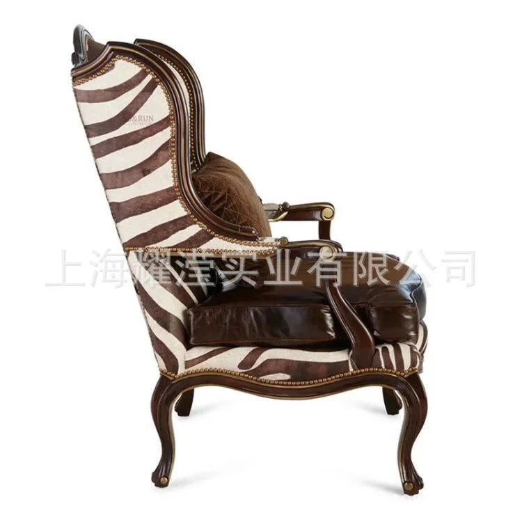 American solid wood tiger chair