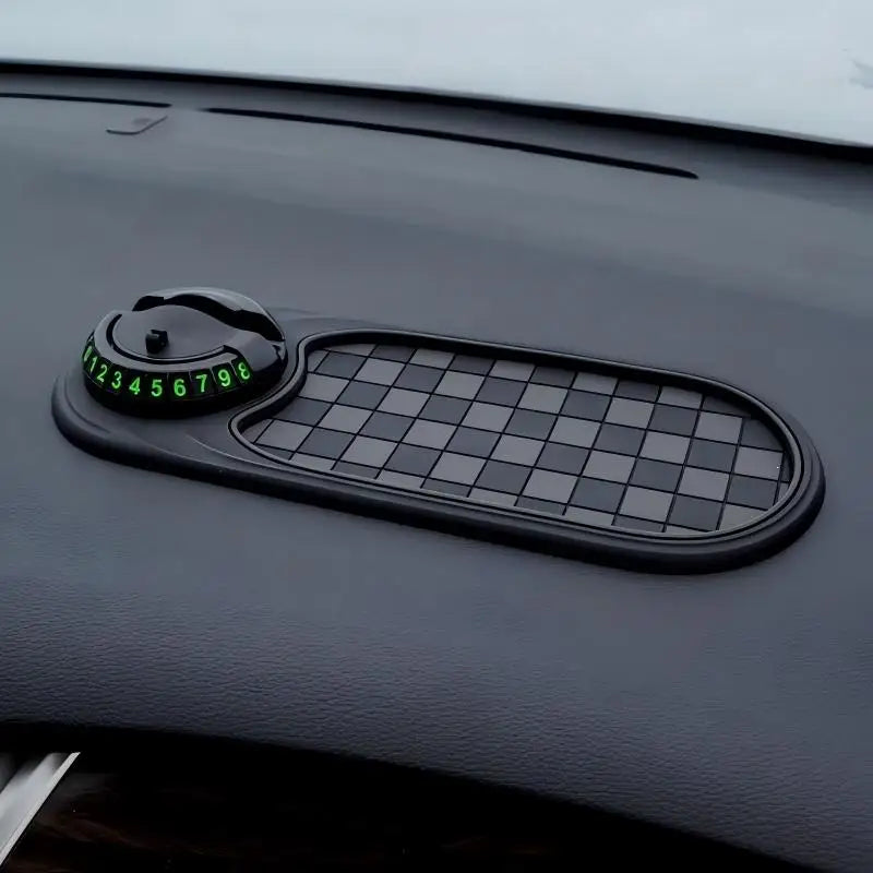 Car Anti-Slip Mat Phone Holder 360-Degree Rotation Dashboard Non-Slip Adhesive Pad Organizer for Keys Pens Sunglasses Interior