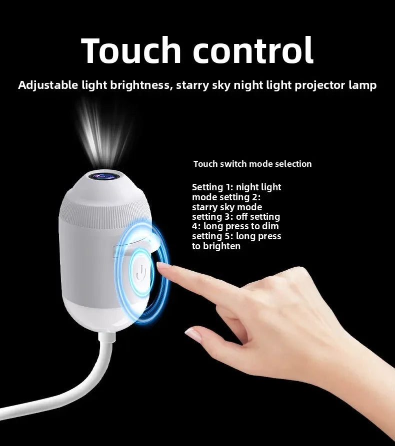 USB Star Projector Night Light Romantic Nebula Atmosphere Lamp for Car Interior Home Bedroom Decor USB Charging