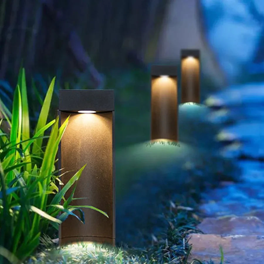 30/60/80CM Outdoor LED Landscape Bollard Light Waterproof Garden Pathway Light Villa Courtyard Floor Pillar Lawn Lamp