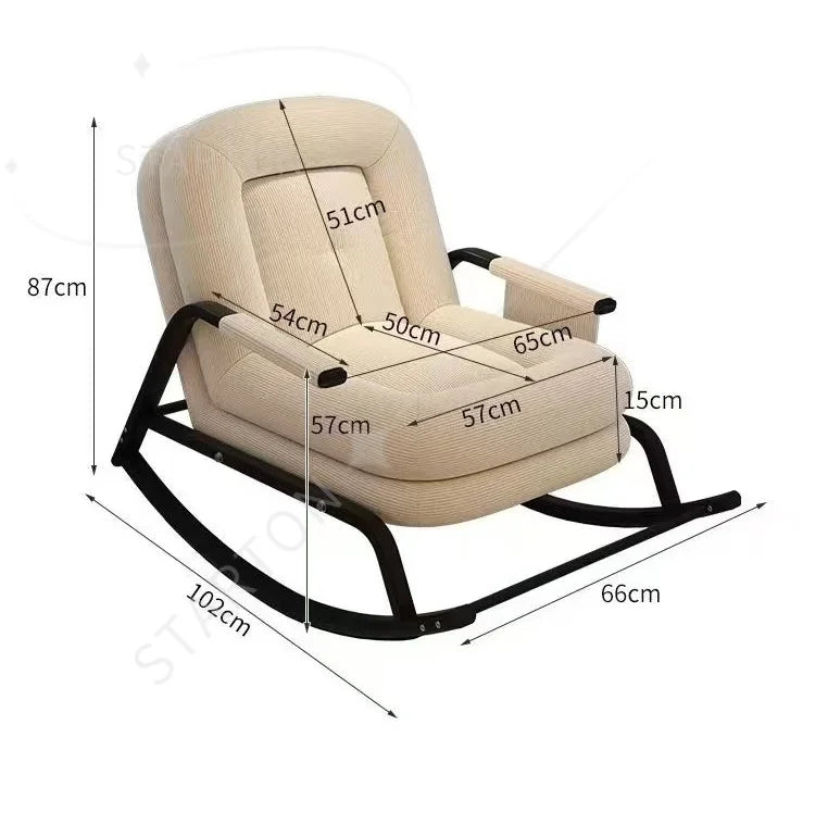 Living Room Bedroom Leisure Single Recliner Sofa Rocking Chair Balcony Leisure Chair House Hold  Chair Lazy Sofa