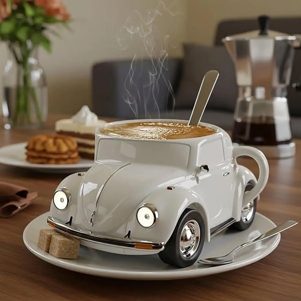 Gifts Funny Beetle Shaped Coffee Mug Unique Novelty Beetle-Shaped Coffee Cup Handmade Car Shaped Drink Mug for Desktop Ornament