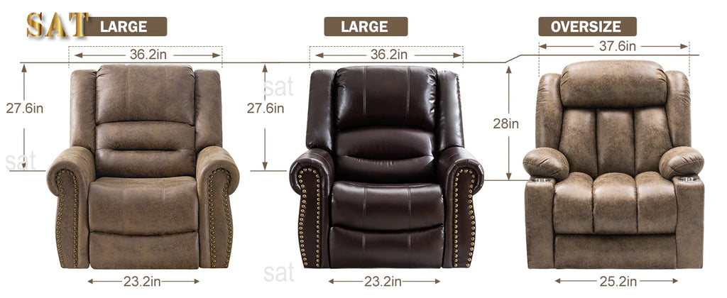 Dual Motor Lay Flat Power Lift Recliner Chair for Elderly, Breathable Leather Large Infinite Position Electric Chairs