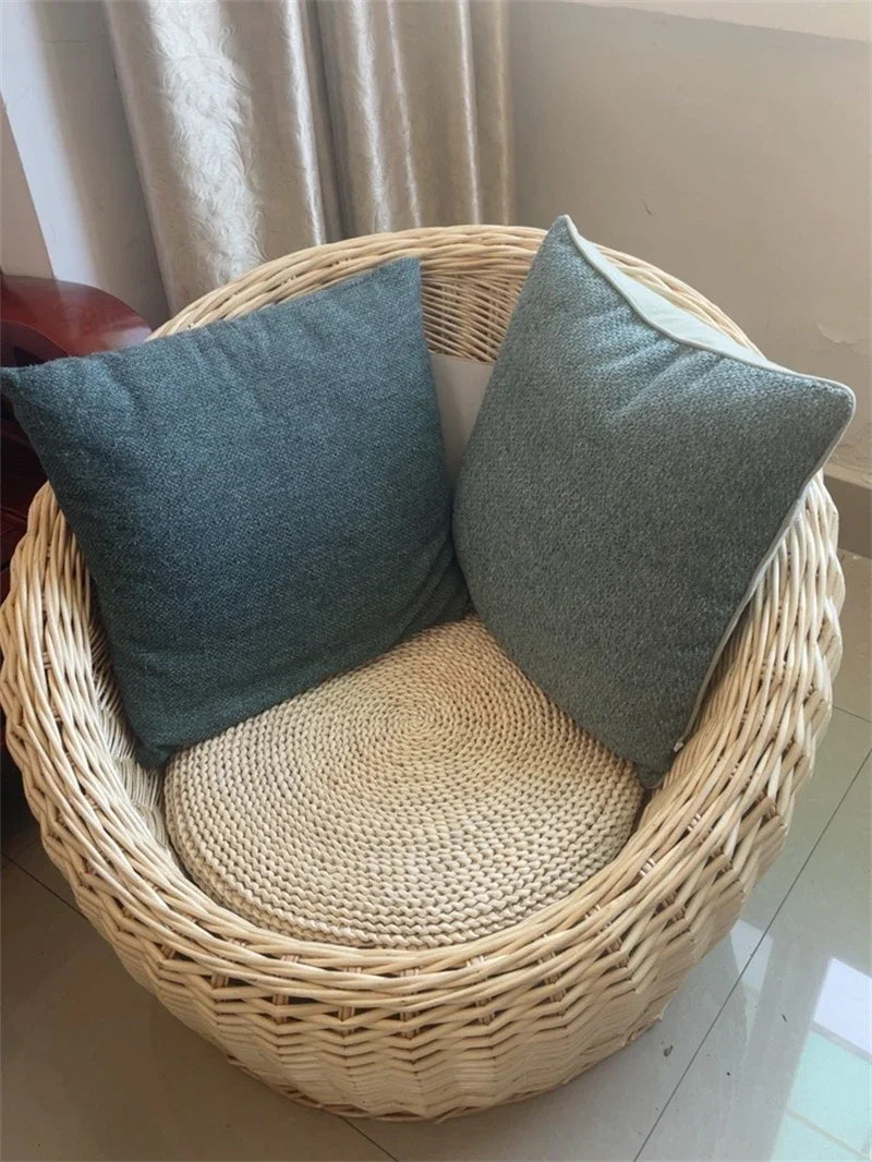 Modern Rattan Lazy Garden Sofa Chair Set Outdoor Patio Balcony Terrace Furniture Wicker Tatami Leisure Coffee Table Indoor