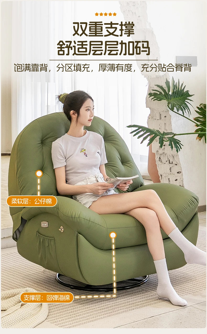 Relaxing Chair Power Reclining Sofa Single Cozy Modern Minimalist Reclining Sofa Floor Muebles Divani Soggiorno Furniture Home