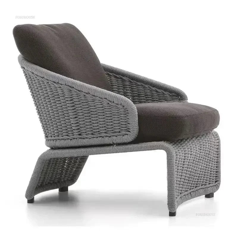 Nordic Rattan Garden Sofas for Model Light Luxury Household Outdoor Furniture for Garden House Backrest Soft Bag Leisure Sofa