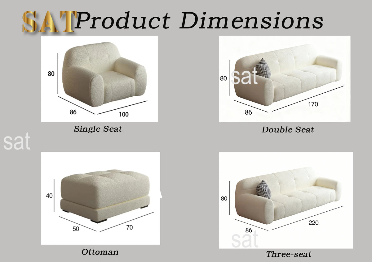 #@ Nordic Creative Light Luxury Fabric Designer Lamb Fleece Sofa Modern Minimalist Living Rooms Hotels Set bedroom soft sofa