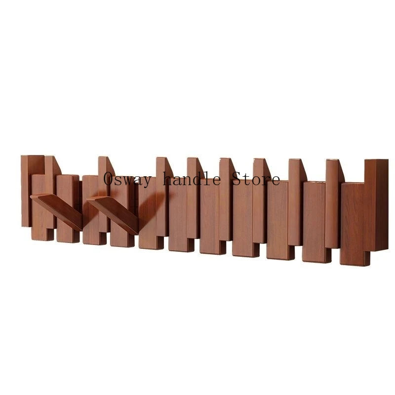Natural wood wall-mounted piano coat rack, porch wall art hook closet kitchen bedroom porch