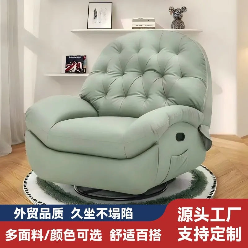 Lazy sofa sleepable and reclining living room bedroom sofa recliner multi-functional rotatable small  single sofa