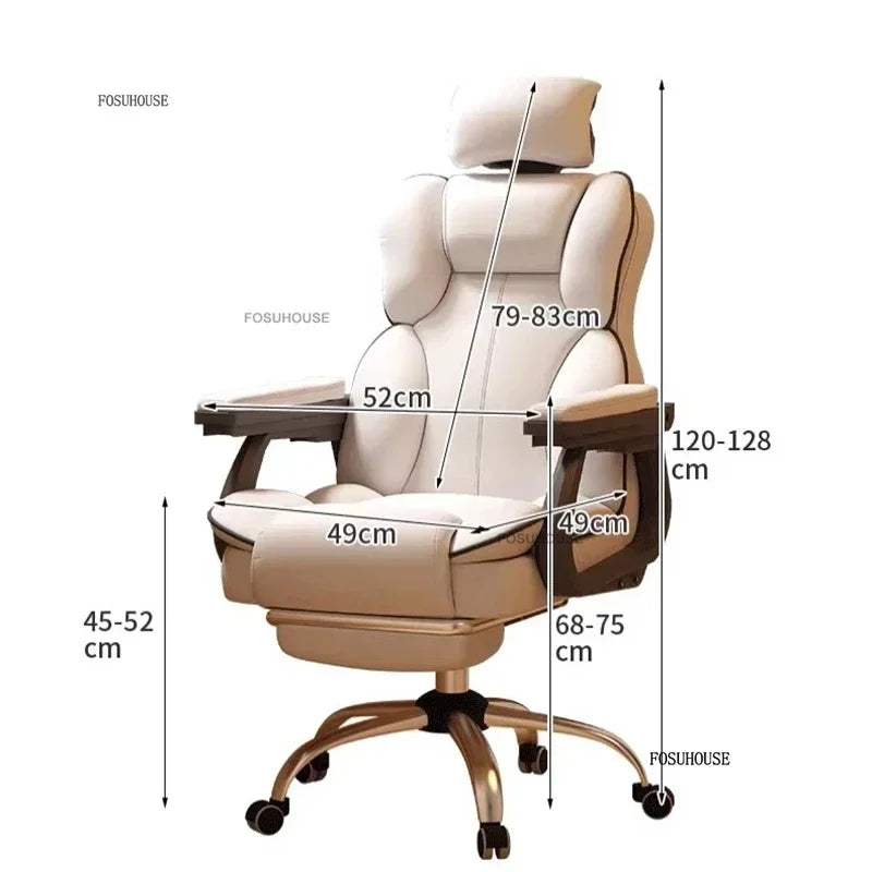 Ergonomic Office Chair Lifting Rotating Armchair Home Game Computer Chair European Backrest Comfort Seating