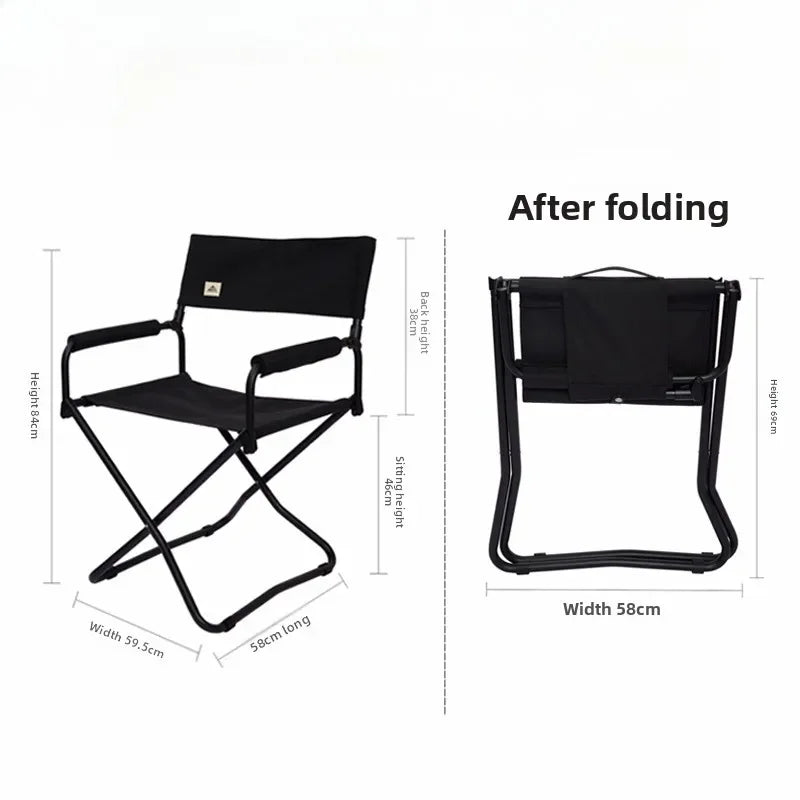 Outdoor folding chair portable ultra-light beach picnic aluminum alloy camping director space saving