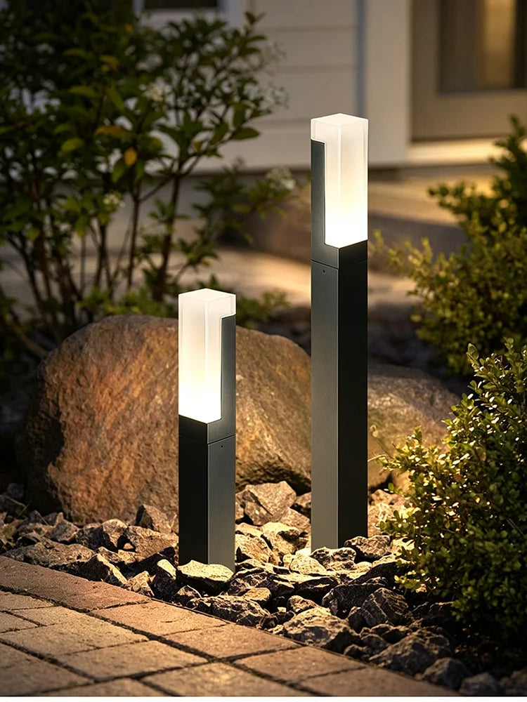 Outdoor LED Lawn Lamp 30CM 60CM 80CM 85~265V Waterproof IP65 Aluminum Acrylic Street light For Garden Courtyard Villa Lighting