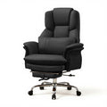 TCGBKAF Big and Tall Office Chair Executive Chair Brown PU Leather Criss Cross Chair with Adjustable Backrest and Flip Armrests, Ergonomic Computer Desk Chair with Footrest for Home &Office