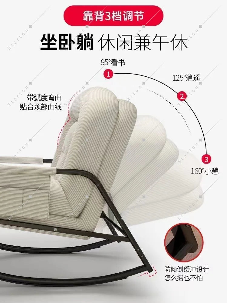 High Quality Nordic Leisure Chair Single Recliner Sofa Comfort Modern Living Room Recliner Lazy Chair for Relax