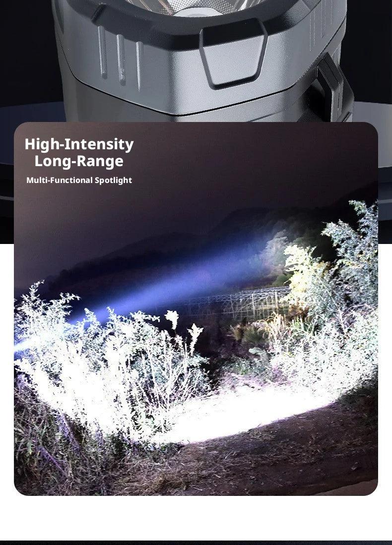 Portable Solar Powered Flashlight Ultra-Bright Home Use Spotlight Outdoor Long Battery Life High Power Strong Light Flashlight