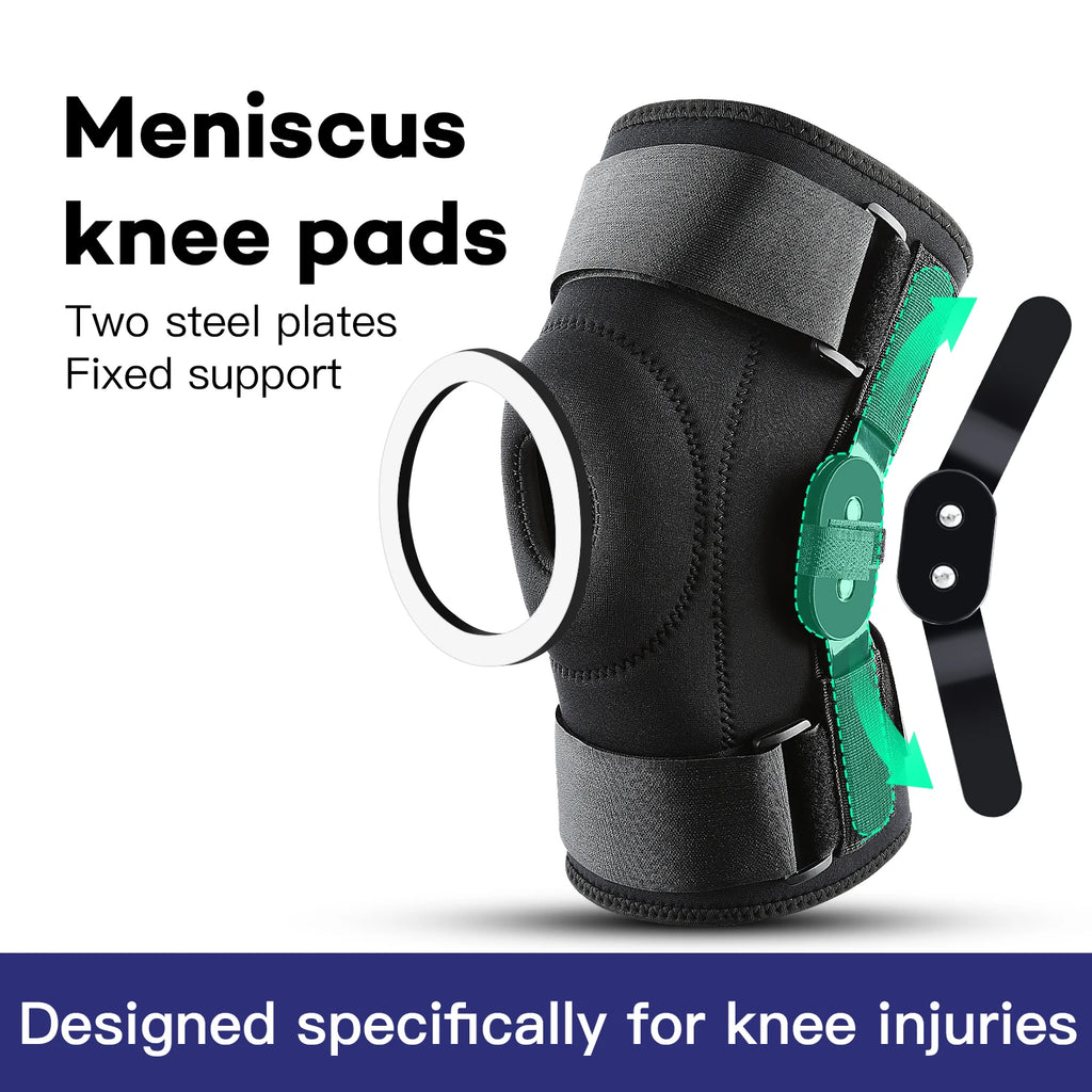 1 piece - Adjustable knee pad with double-layer steel plate stabilizer, suitable for both men and women, knee joint support, dou