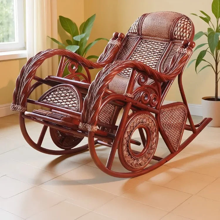 b25 living room real vine can sit rattan chair coffee table adult home balcony courtyard lazy leisure rocking chair