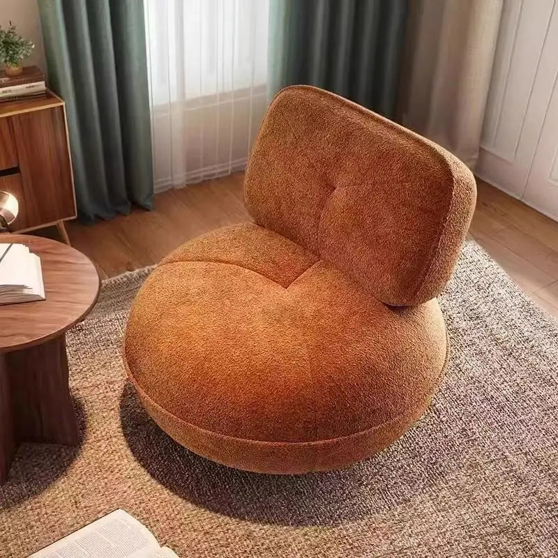 Nordic simple style fabric single sofa balcony, bedroom sales office designer spherical lazy sofa chair