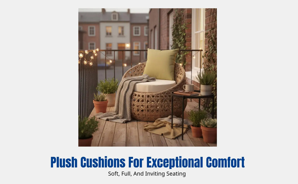 Rattan Chair Sofa Set, Outdoor Patio, Metal Frame, Thick Cushions, Relaxing Design
